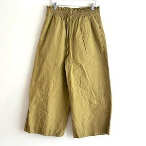 Madewell Flowy Wideleg 100% cotton mustard pants in M